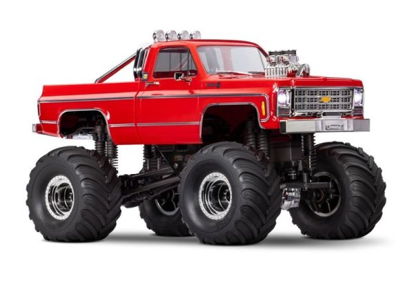 TRAXXAS TRX-4MT Chevy K10 4x4 rot 1/18 Monster-Truck RTR Brushed, mit Akku und USB Ladegerät